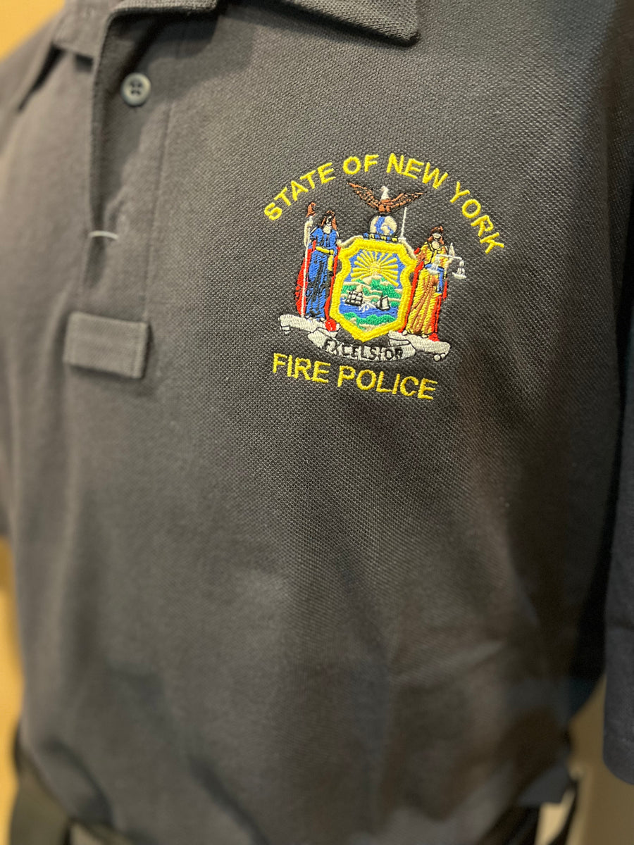 NYS Fire Police Polo Navy Code2 LLC